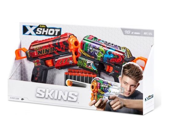 Zuru X-Shot Zestaw wyrzutni skins flux 16 strzałek интерактивные игрушки