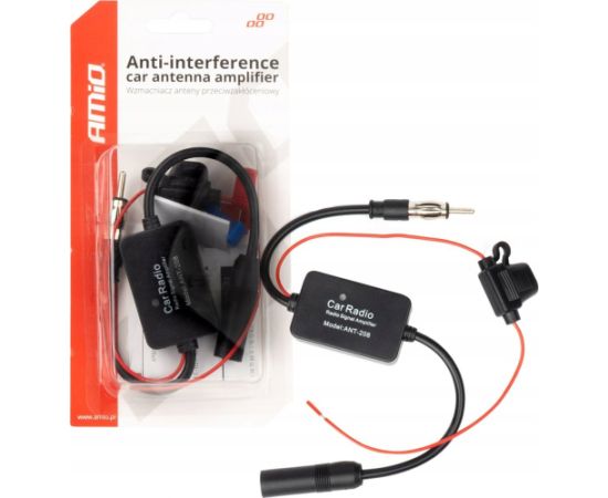 Wzmacniacz anteny samochodowej przeciwzakłóceniowy 12v amio-04133 Aудио-видео