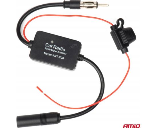 Wzmacniacz anteny samochodowej przeciwzakłóceniowy 12v amio-04133 Aудио-видео