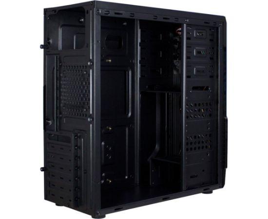 Chassis INTER-TECH B-42 Black Midi Tower, ATX, 2xUSB2.0, Blue LED strip, PSU optional Datoru korpusi