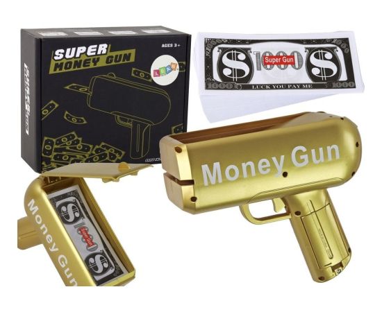 LeanToys Money Gun Shooting Gold Launcher Money Gun Banknotes Куклы и аксессуары
