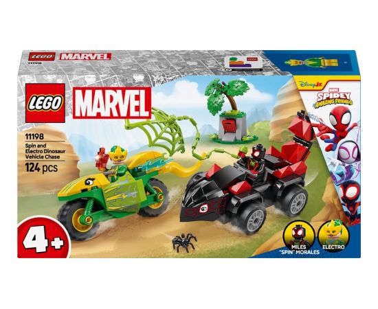 LEGO MARVEL 11198 Spin and Electro Dinosaur Vehicle Chase Lego VIDIYO