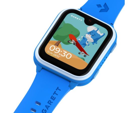 Išmanusis laikrodis su lietuvišku meniu Garett Kids Vibe AI 4G su GPS, kamera, Blue Rokas pulksteņi 