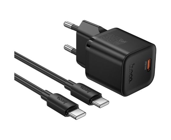 Сетевая зарядка Hoco N66 35W GaN USB-C/USB-A + USB-C to USB-C cable 1.0m черная Зарядные устройства