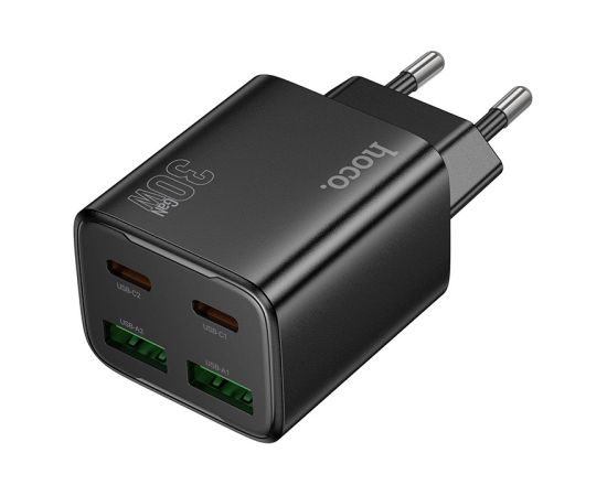 Сетевая зарядка Hoco N56 30W GaN 2xUSB-C/2xUSB-A черная Зарядные устройства
