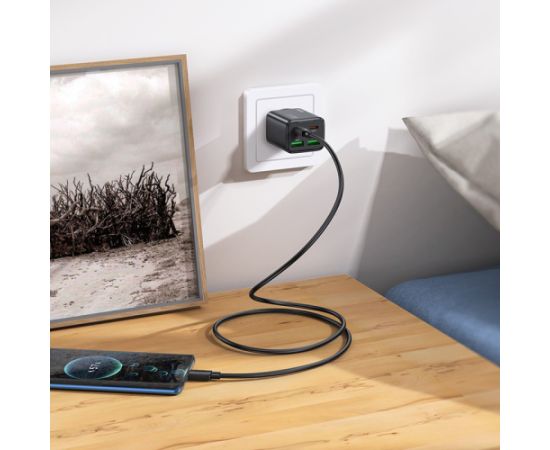 Сетевая зарядка Hoco N56 30W GaN 2xUSB-C/2xUSB-A черная Зарядные устройства