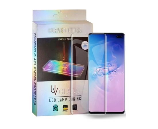 Tempered glass M1 5D UV Glue Samsung G973 S10 curved transparent Ekrānu aizsardzība