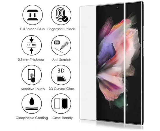 Tempered glass M1 5D UV Glue Samsung G973 S10 curved transparent Ekrānu aizsardzība