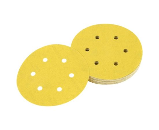 Daudzfunkcionālajām orbitālajām slīpmašīnām paredzētā smilšpapīra loksnes DeWalt DT3125-QZ; 150 mm; K120; 10 gab. Различные диски