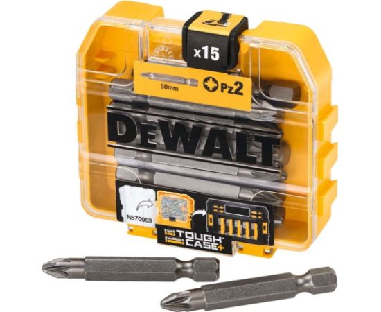 Skrūvgriežu uzgaļu komplekts DeWalt DT7912-QZ; PZ2; 50 mm; 15 gab. Аксессуары для дрелей