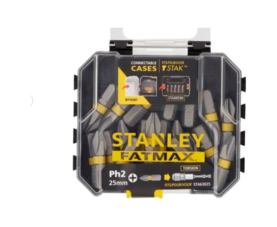 Skrūvgriežu uzgaļu komplekts Stanley STA88569-XJ; PH2; 20 gab. Аксессуары для дрелей