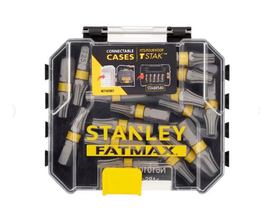 Skrūvgriežu uzgaļu komplekts Stanley STA88571-XJ; T25; 20 gab. Аксессуары для дрелей