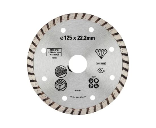 Dimanta griešanas disks Stanley STA38217-XJ; 125x22,2 mm Различные диски