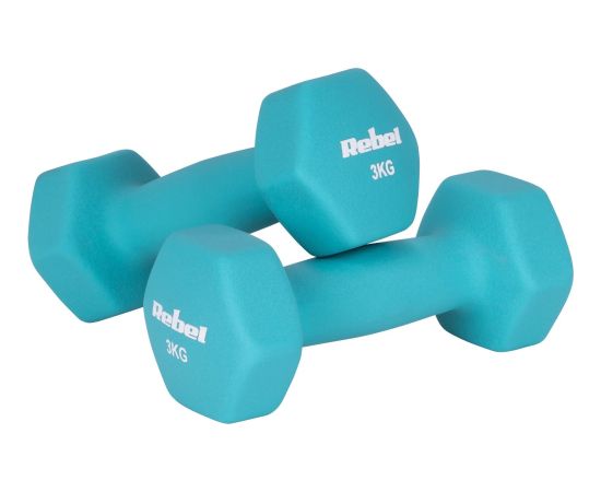 Hantelki żeliwne neoprenowe HEX 2x3kg, REBEL ACTIVE Jaunumi - Sports