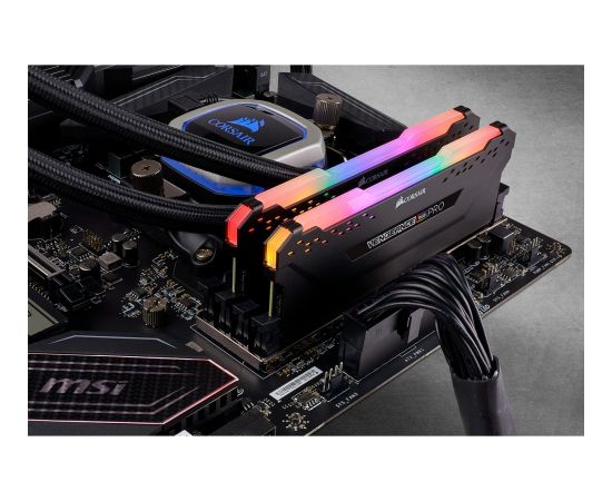 Corsair DDR4 32 GB 2666-CL16 - Dual-Kit - Vengeance RGB PRO Black RAM Operatīvā atmiņa