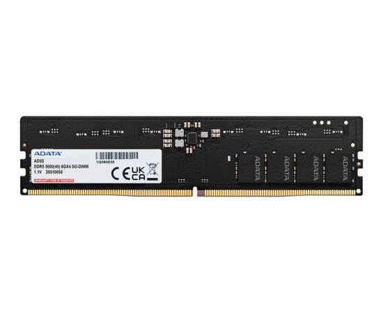 ADATA DDR5 - 8GB - 5600 - CL - 46, single RAM (black, AD5U56008G-S, Premier Tray) Оперативная память (RAM)