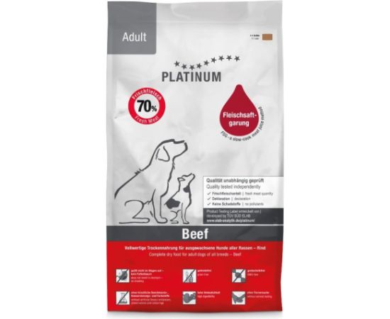 PLATINUM Adult Beef - semi-moist dog food - 1,5kg Suņu barība