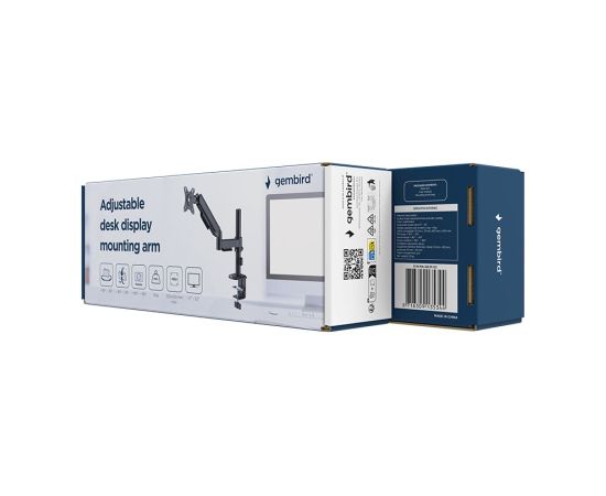 Gembird MA-DA1P-02 Adjustable desk display mounting arm, 17”-32”, black Jaunumi - Audio-Video