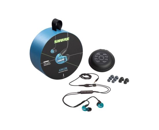 Shure AONIC 215 - in-ear headphones with single transducer and 3.5mm cable (blue) Aудио-видео