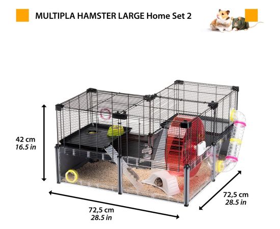 FERPLAST Multipla Hamster Large 107,5x37,5x H 42cm Citas preces