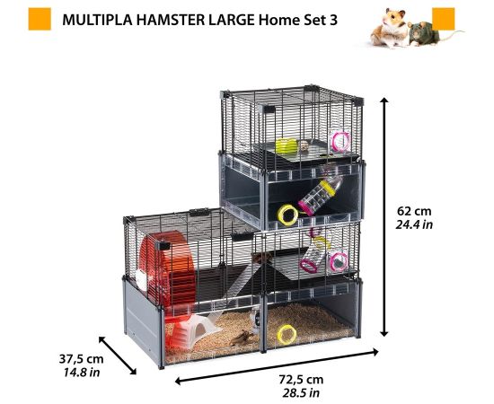 FERPLAST Multipla Hamster Large 107,5x37,5x H 42cm Citas preces