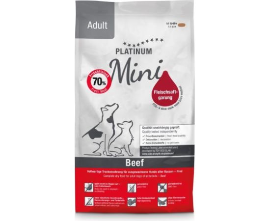 PLATINUM Adult Beef Mini - semi-moist dog food - 900g Suņu barība