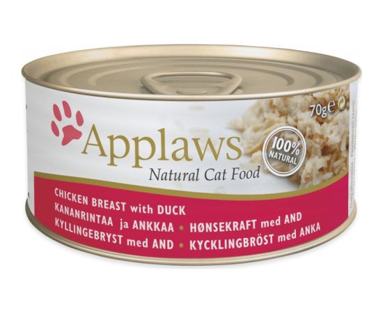 APPLAWS Natural Cat Food Chicken breast with duck - wet cat food - 70g Kaķu konservi
