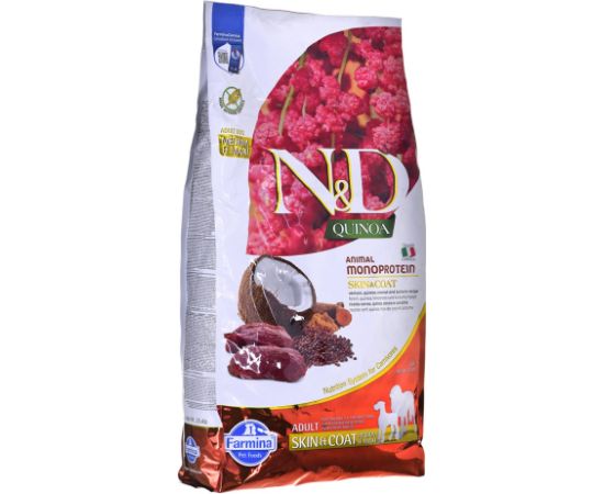 FARMINA N&D Quinoa Dog Skin&Coat Venison&Coconut Adult Medium&Maxi - dry dog food - 7 kg Suņu barība
