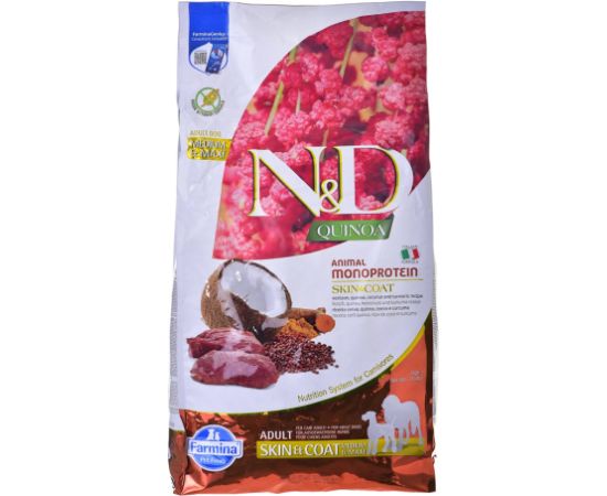 FARMINA N&D Quinoa Dog Skin&Coat Venison&Coconut Adult Medium&Maxi - dry dog food - 7 kg Suņu barība