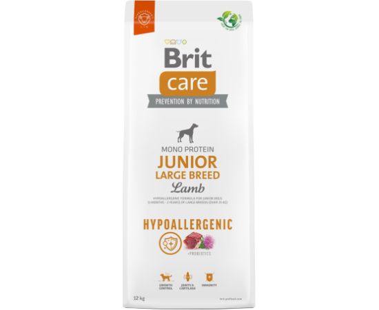 BRIT Care Hypoallergenic Junior Large Breed Lamb - dry dog food - 12 kg Suņu barība