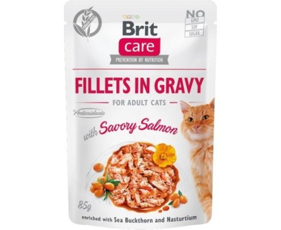 BRIT Care Fillets in Gravy salmon fillets in sauce - wet cat food - 85 g Barība