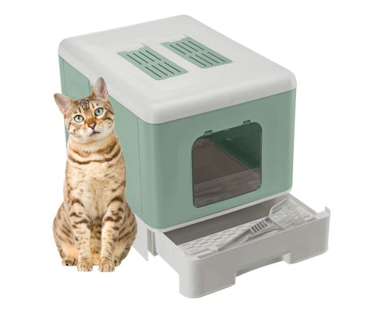 FERPLAST SAHARA TOILET GREEN kuweta dla kota Kaķu pakaišu kastes