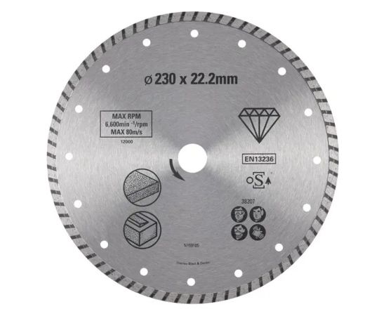 Dimanta griešanas disks Stanley STA38207-XJ; 230x22,2 mm Различные диски