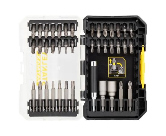 Skrūvgriežu uzgaļu komplekts Stanley STA88560-XJ; 40 gab. Аксессуары для дрелей