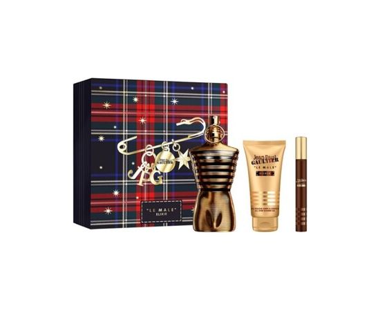Jean Paul Gaultier Le Male Elixir Dárková sada EDP 125 ml, sprchový gel 75 ml a miniaturka EDP 10 ml 125ml Парфюмерные наборы