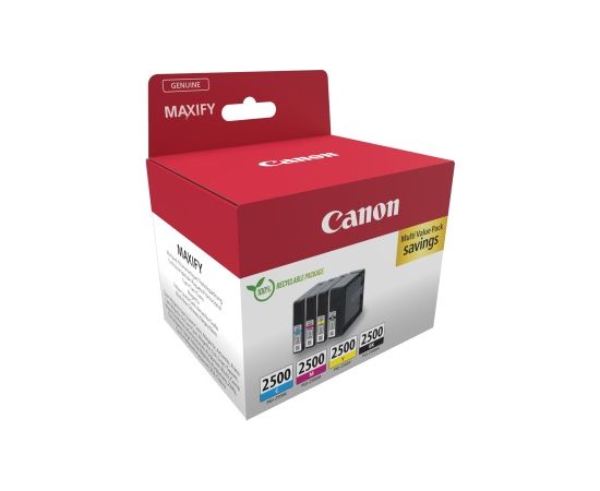 Canon PGI-2500 (9290B006) Ink Cartridge Multipack, C/M/Y/BK Lāzerprinteru izejmateriāli