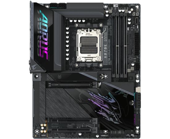 Mainboard GIGABYTE AMD X870E Socket AM5 ATX RAM DDR5-SDRAM 4xSlots Wi-Fi Yes Bluetooth Yes 4xNumber of M.2 (M) slots X870EAPROX Mātes plates