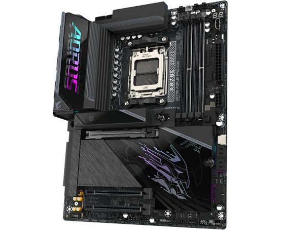 Mainboard GIGABYTE AMD X870E Socket AM5 ATX RAM DDR5-SDRAM 4xSlots Wi-Fi Yes Bluetooth Yes 4xNumber of M.2 (M) slots X870EAPROX Mātes plates