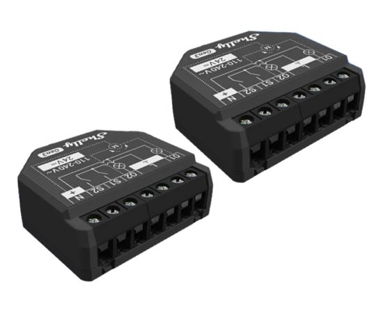 Set of 2 Shelly 2PM Gen3 WiFi/Bluetooth Controllers Viedie slēdži