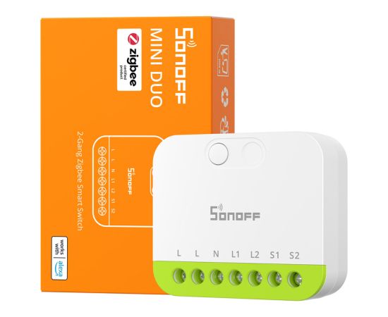 Sonoff MINI-ZB2GS ZigBee two-channel mini switch Viedie slēdži