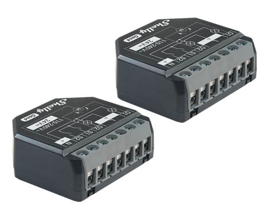 Set of 2 Shelly 2PM Gen4 Zigbee/Matter Controllers Viedie slēdži