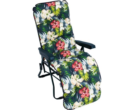 Deck chair BADEN-BADEN dark floral pad Dārza krēsli
