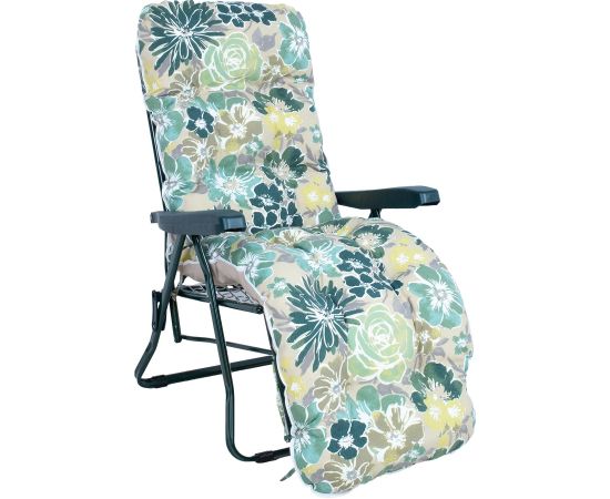 Deck chair BADEN-BADEN light floral pad Dārza krēsli