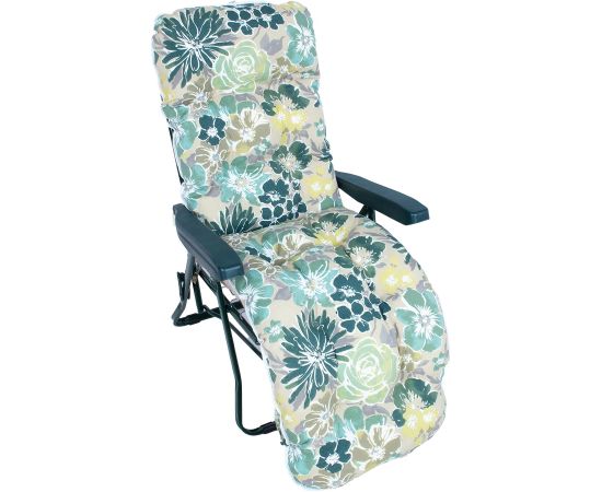 Deck chair BADEN-BADEN light floral pad Dārza krēsli