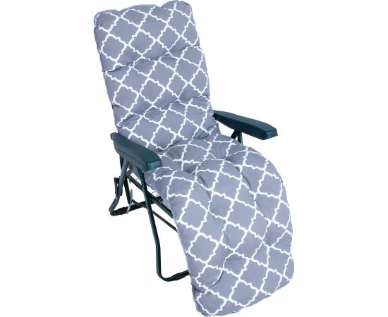 Deck chair BADEN-BADEN grey pad Dārza krēsli