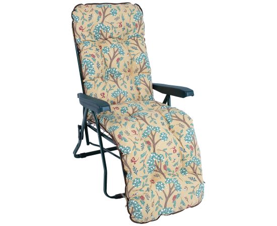 Deck chair BADEN-BADEN beige pad Dārza krēsli