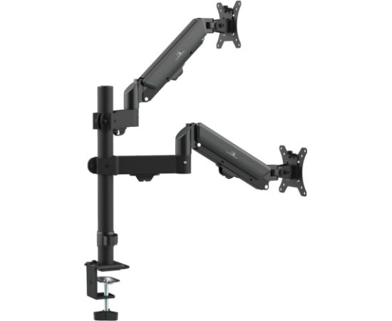 Maclean 2 monitor mount, gas spring, 17"-32", 2-10kg, black, MC-136 Крепления для телевизоров