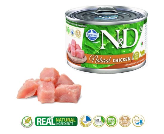 FARMINA N&D Cat Natural Chicken - wet cat food - 140 g Консервы кошек
