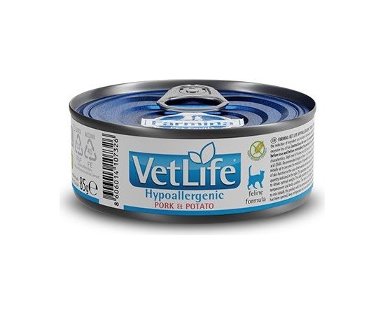 FARMINA Vet Life Hypoallergenic Pork & Potato - wet cat food - 85 g Barība