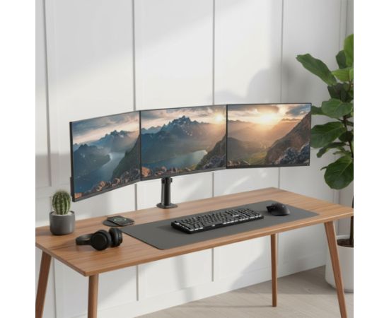 Maclean 3 monitor mount, gas spring, 17"-27", 2-8kg, black, MC-137 Крепления для телевизоров